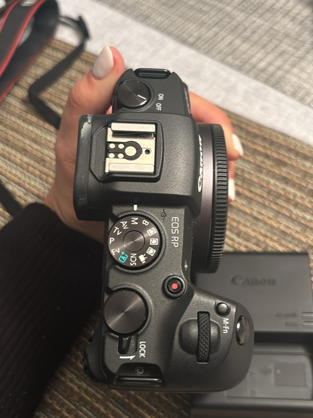 Canon EOS RP Mirrorless Camera Body with Black & Red Strap - Picture 6 of 9